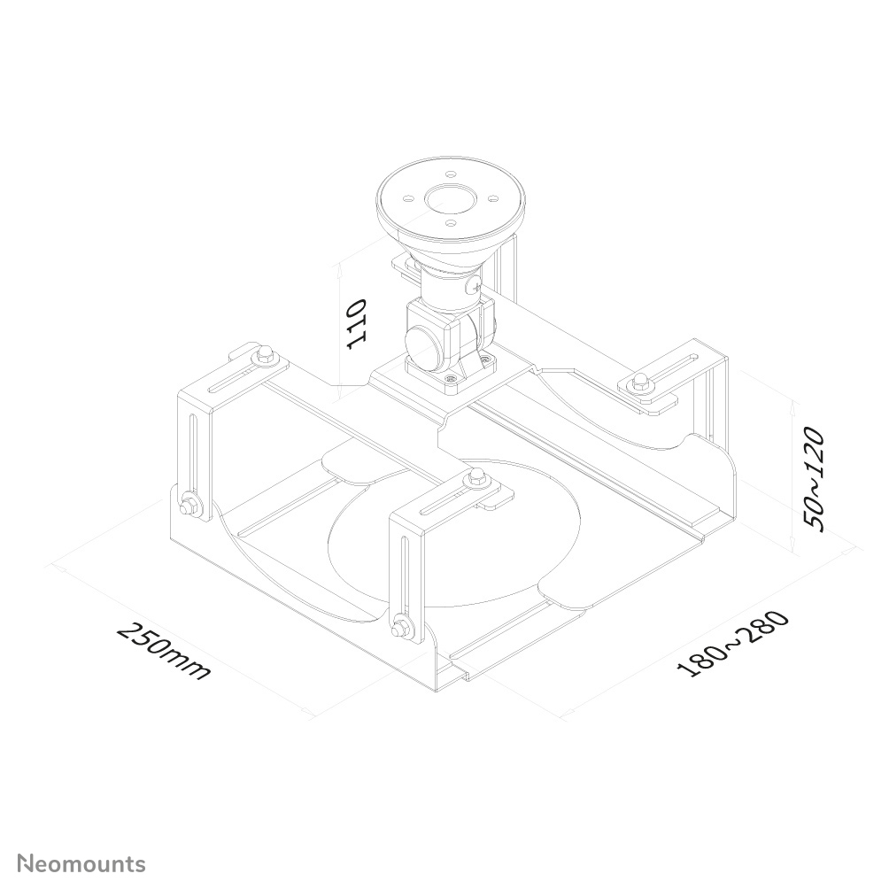 Neomounts BEAMER-C300 Support de plafond pour vidéoprojecteur - h 15 cm - orientable